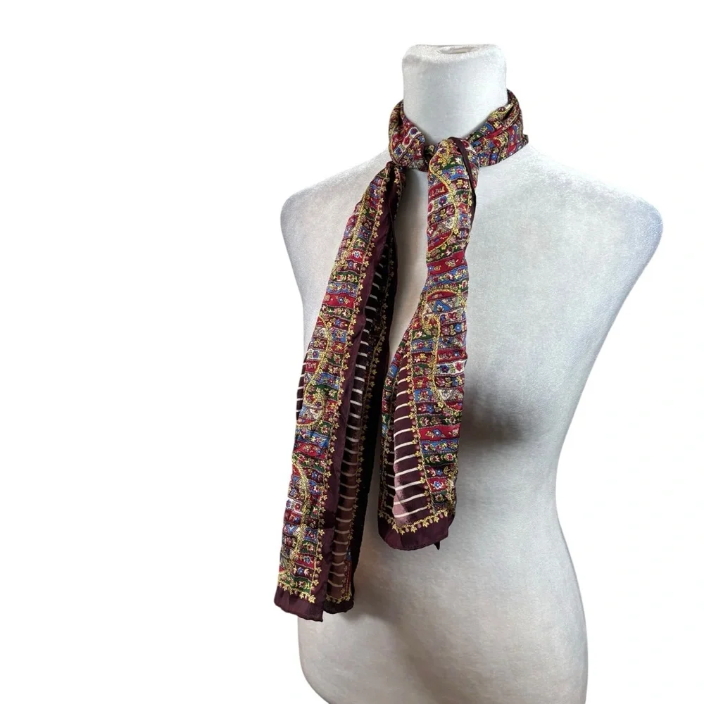 Ladies Echo Brand Silk Floral Print Multicolor‎ Scarf